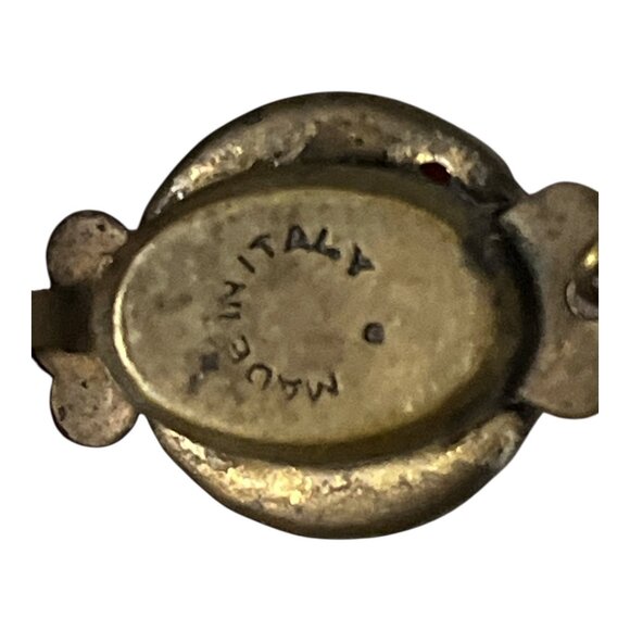 VTG Italian Red & White Glass Seed Bead Necklace – 1960s–1980s – Spiral Rope “Ca - Picture 4 of 4